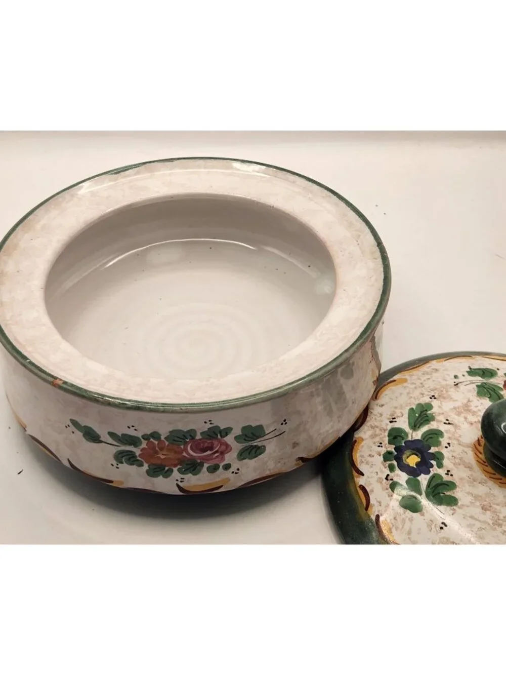 Vintage Italian Ceramic Lidded Container Decorative Pot, Colourful Tea / Sugar